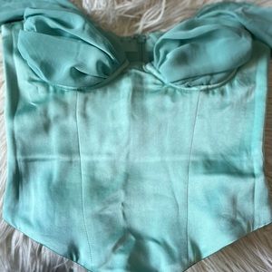 House of CB Isabella Jade ruffle sleeve corset.